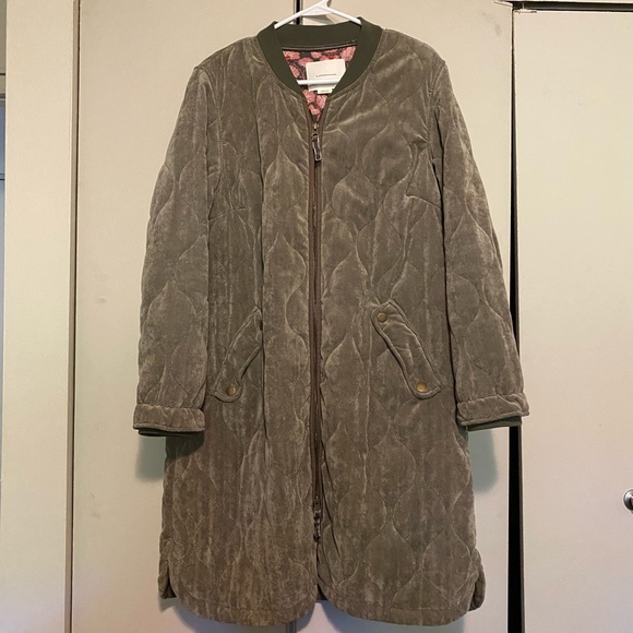 Anthropologie Quilted Corduroy Jacket 